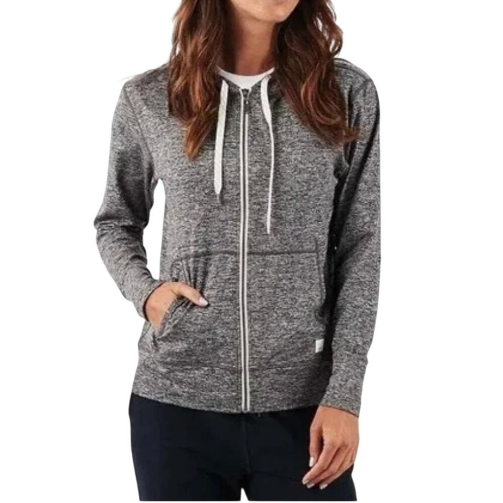 Vuori Halo Performance Hoodie Charcoal Heather Gray Women's Small